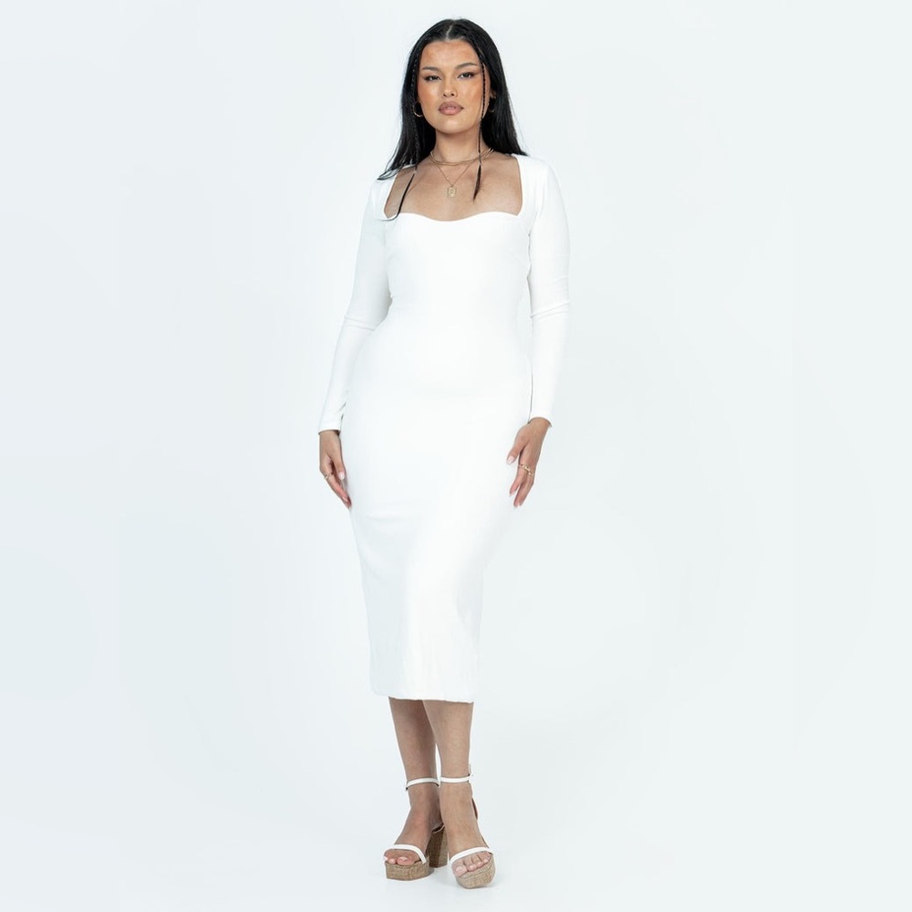 Princess Polly Nolan Midi Dress in White Size 8 New with tag - Picture 4 of 12